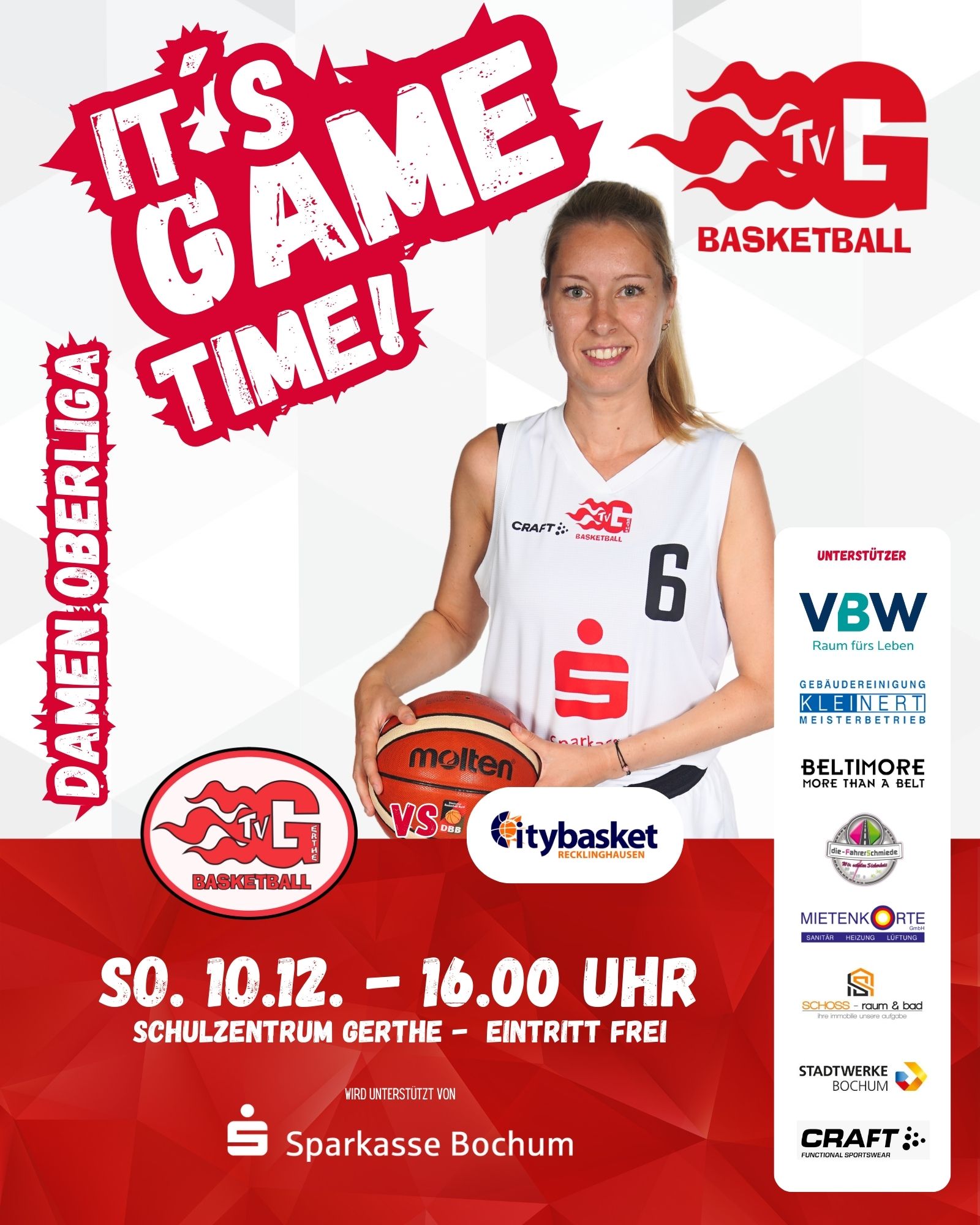 Recklinghausen kommt zum Abschluss des Jahres TV Gerthe 1911 Basketball