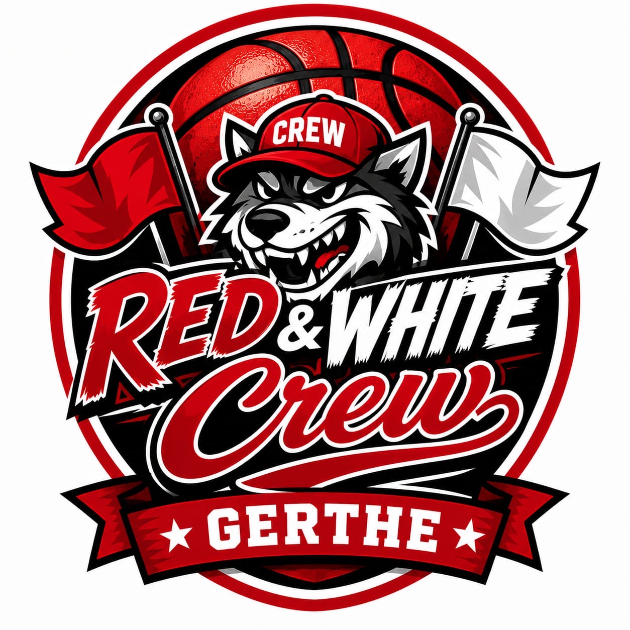 RED & WHITE CREW GERTHE